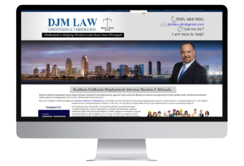 Attorney Web Services - Website Design Example DJM Law