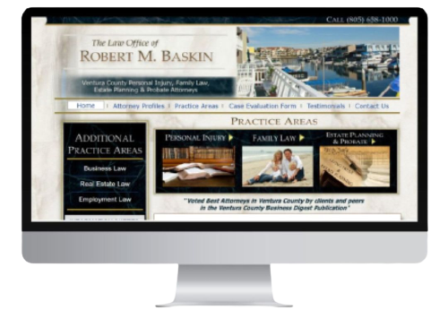 Attorney Web Services - Website Design Example Robert Baskin