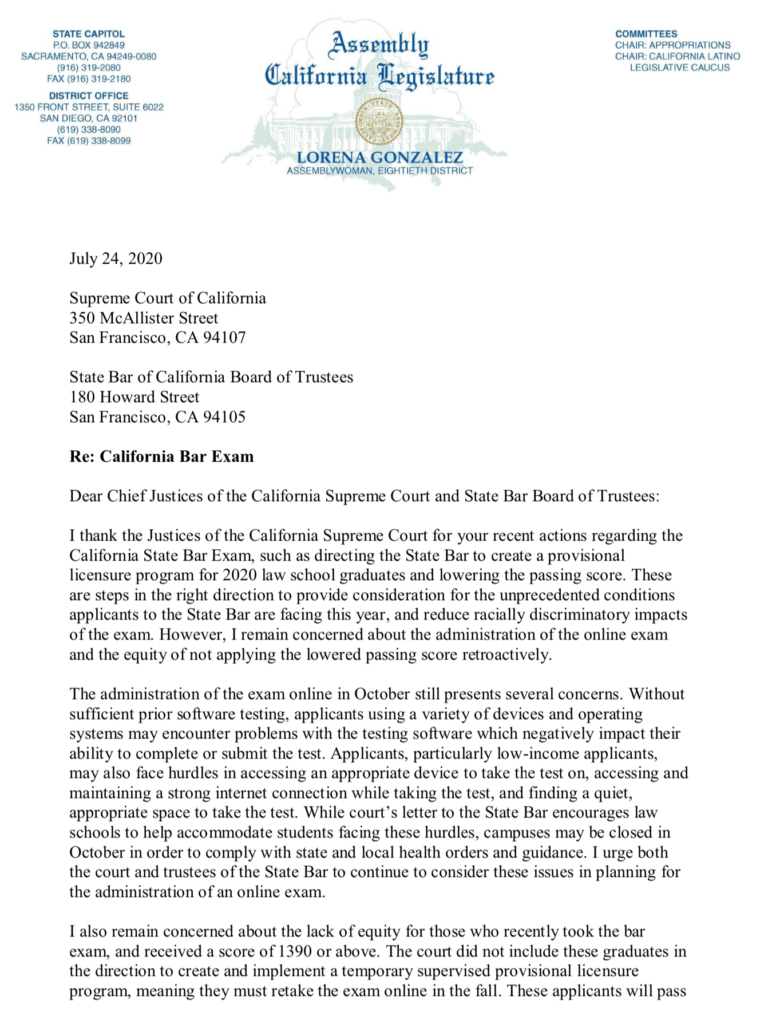 Attorney Web Services - California Bar Letter of Compliance