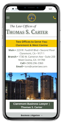 Attorney Web Services -Mobile Friendly Websites - Thomas S. Carter